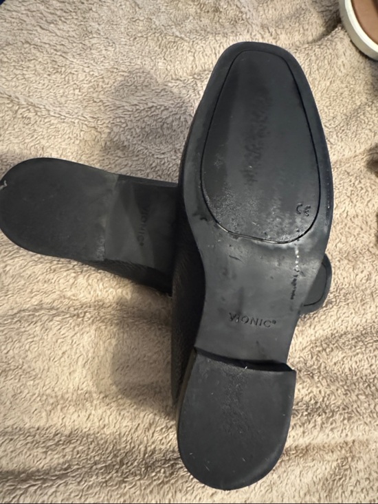 Vionic Black Textured Leather Slip-On Penny Loafers main image 4